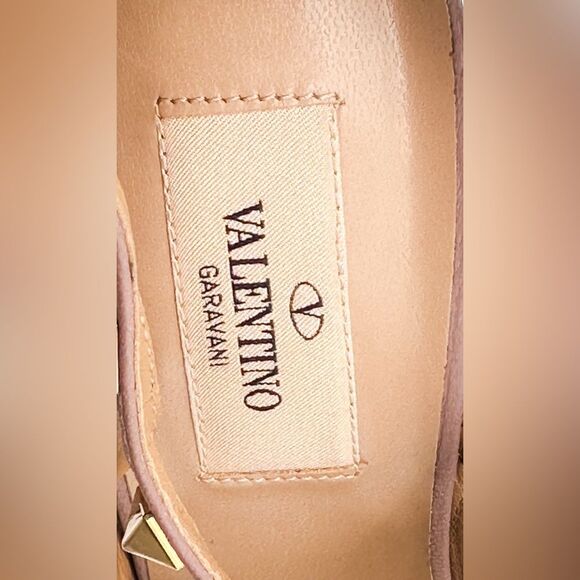 Valentino Garavani Rockstud Caged Pump Black & Nude Leather High Heel EU 38 US 8 - Picture 8 of 11